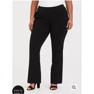 Black bootcut work slacks
